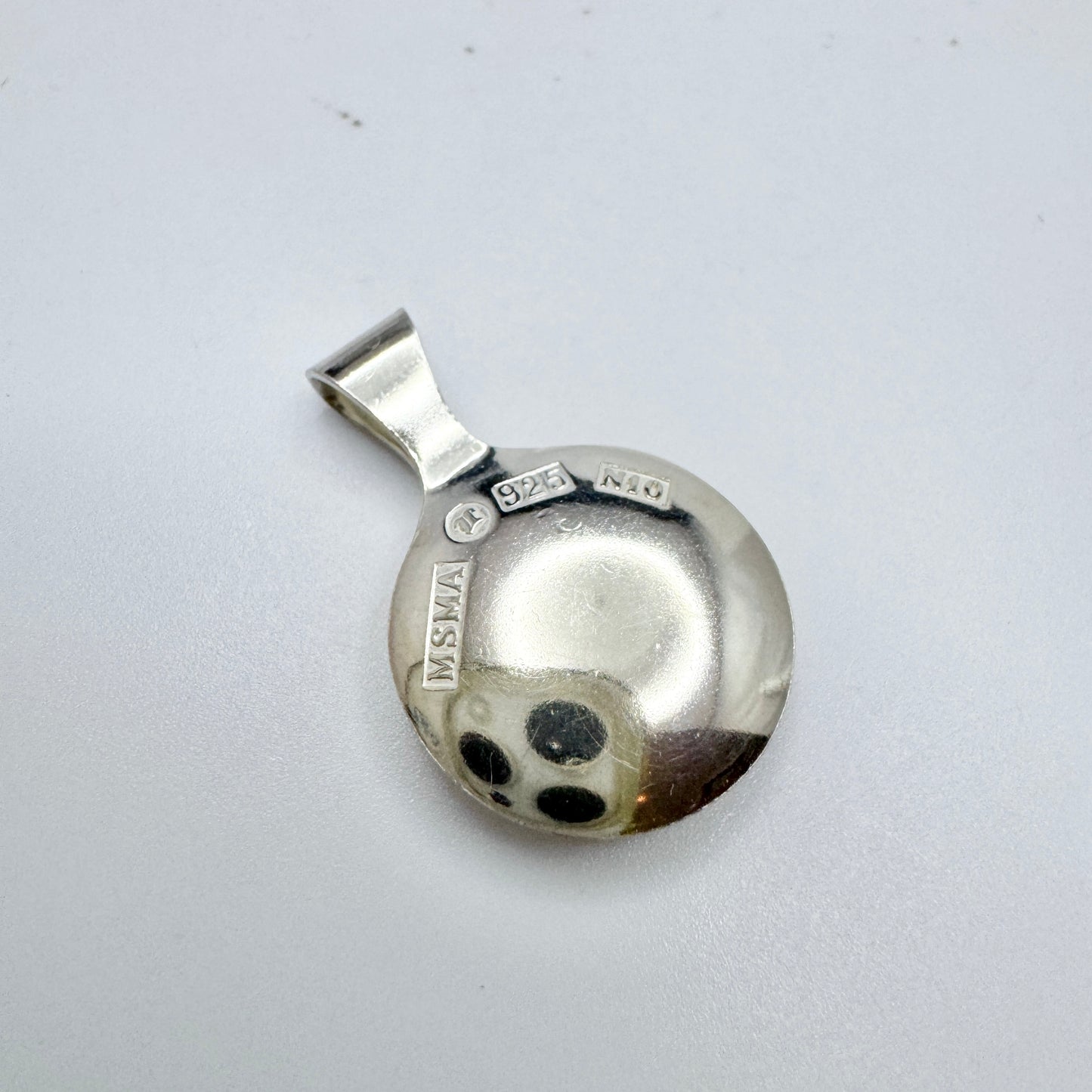 Arktis-Smedjan, Sweden 1987. Vintage Sterling Silver Midnight Sun Pendant