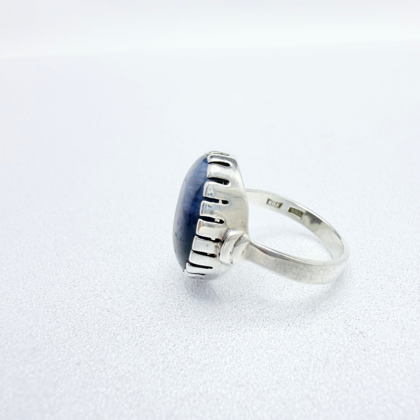 O Nordström, Sweden 1970-80s. Vintage Sterling Silver Bergslagen-stone Ring.