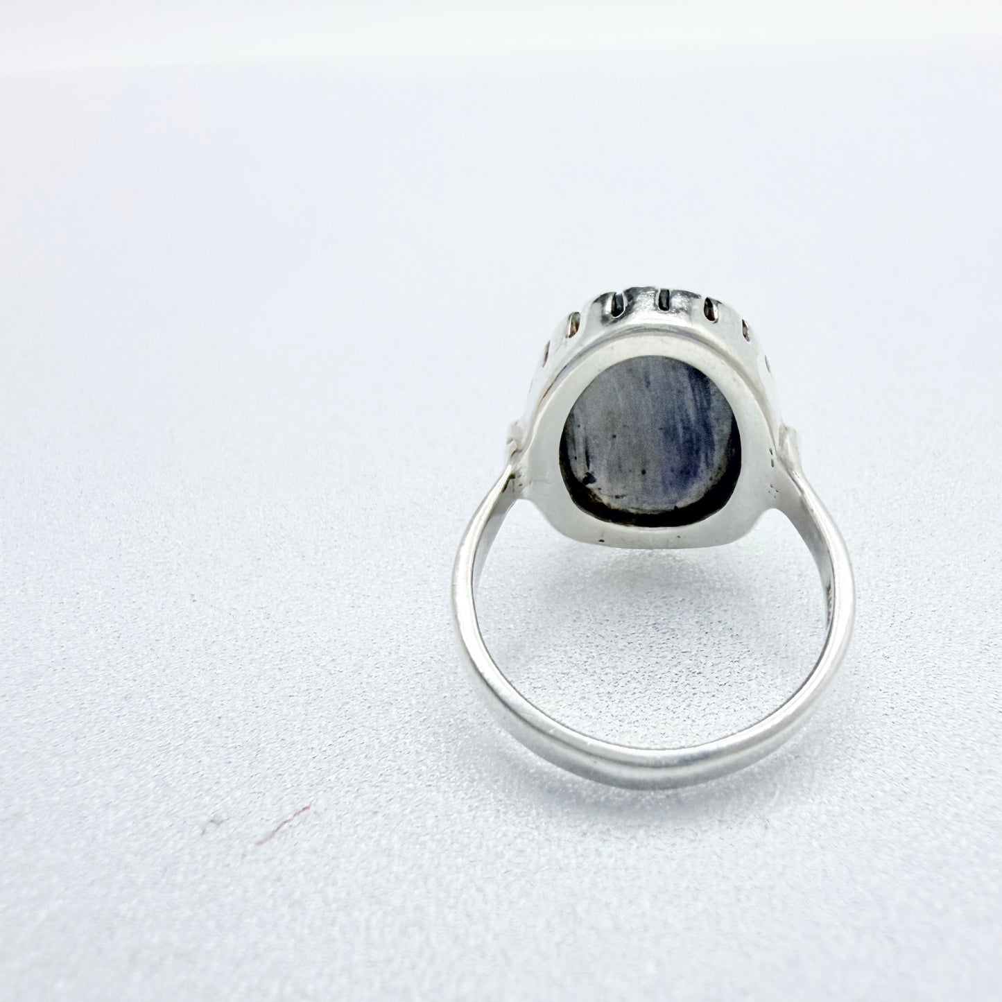 O Nordström, Sweden 1970-80s. Vintage Sterling Silver Bergslagen-stone Ring.