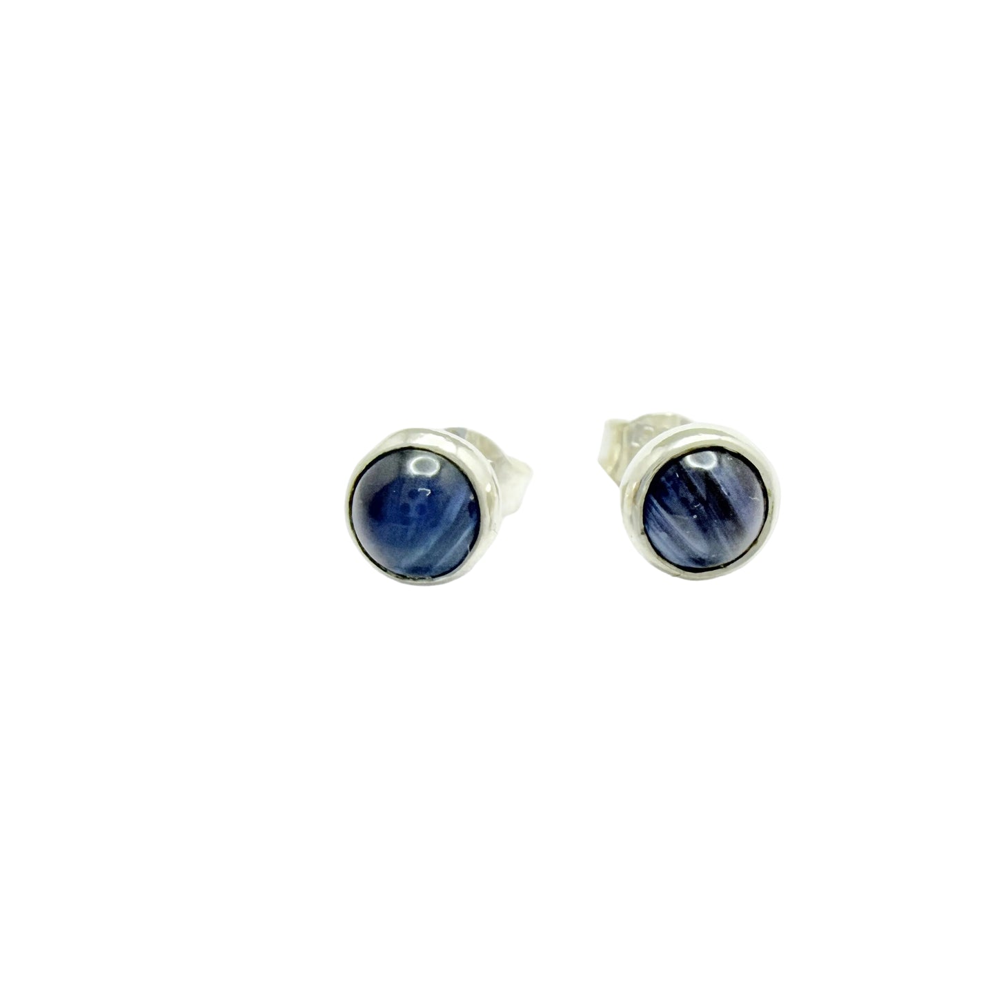 O Nordström, Sweden 1970-80s. Vintage Sterling Silver Bergslagen-stone Stud Earrings.