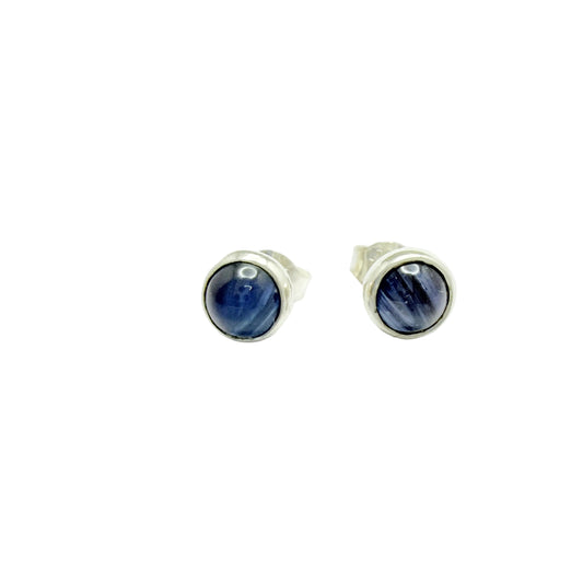 O Nordström, Sweden 1970-80s. Vintage Sterling Silver Bergslagen-stone Stud Earrings.