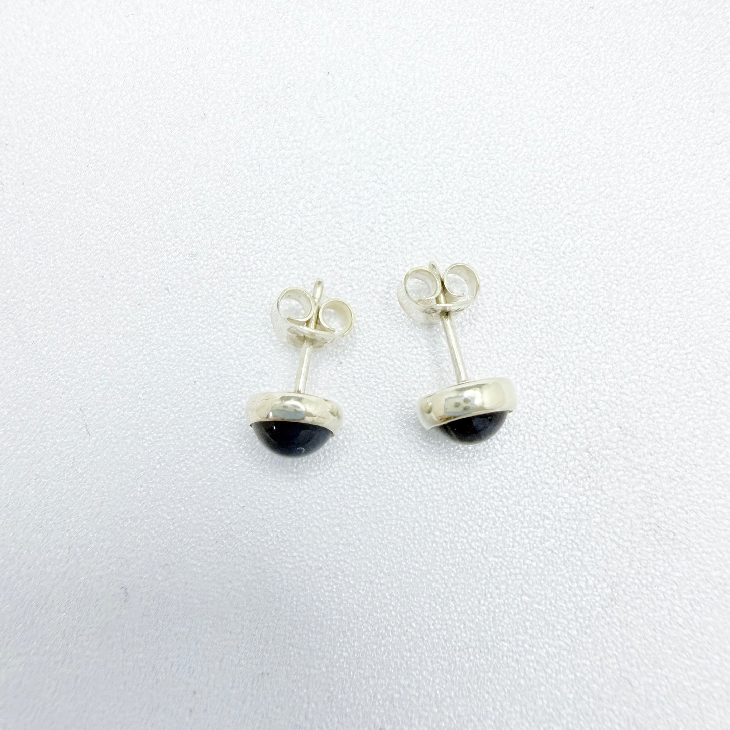 O Nordström, Sweden 1970-80s. Vintage Sterling Silver Bergslagen-stone Stud Earrings.