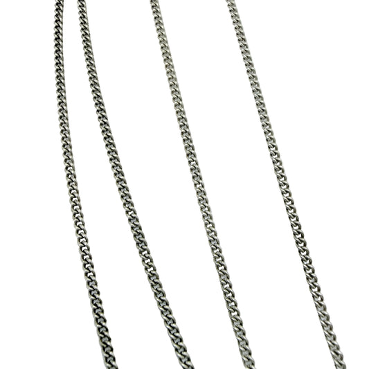 Germany c 1940-50s. Solid Silver 70cm / 27.5" Chain Necklace.