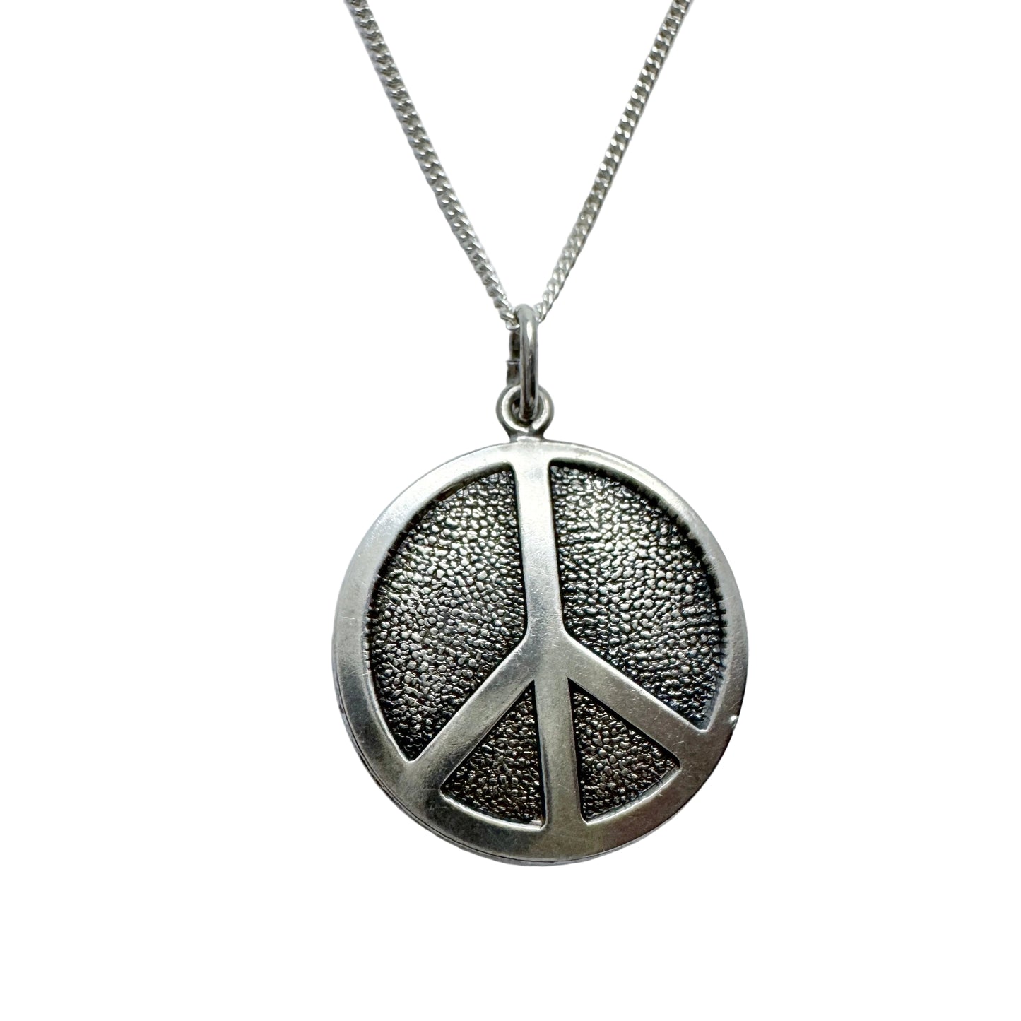 Victor Janson, Sweden 1972. Vintage Hippie-era Peace Sign Pendant Necklace.