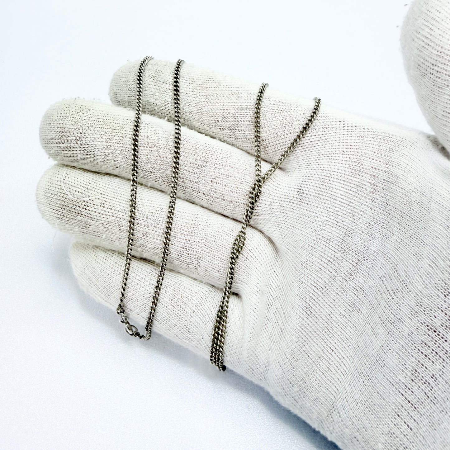 Germany c 1940-50s. Solid Silver 70cm / 27.5" Chain Necklace.