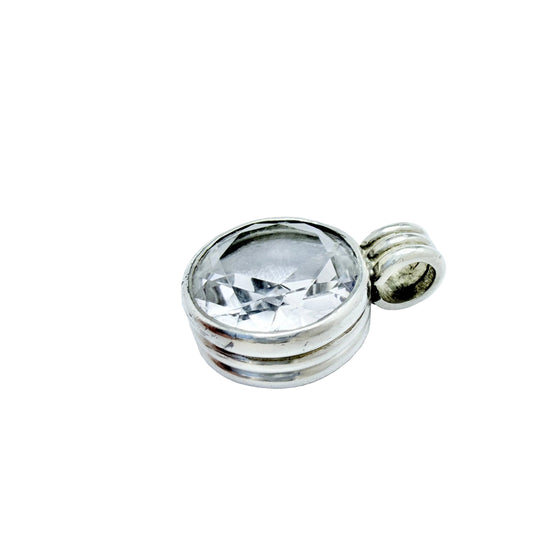 Bengt Hallberg, Sweden. Vintage Sterling Silver Rock Crystal Pendant.