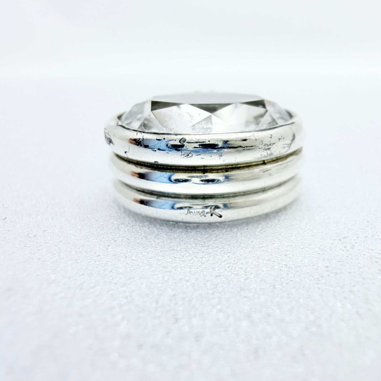 Bengt Hallberg, Sweden. Vintage Sterling Silver Rock Crystal Pendant.