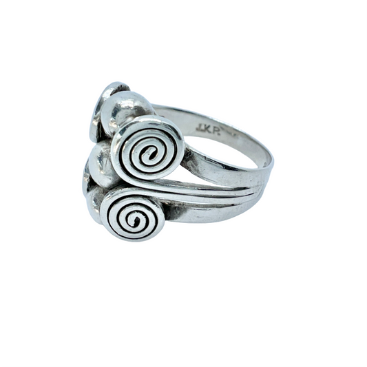 Julius Klagenborg, Denmark 1950-60s. Vintage Solid Silver Ring.