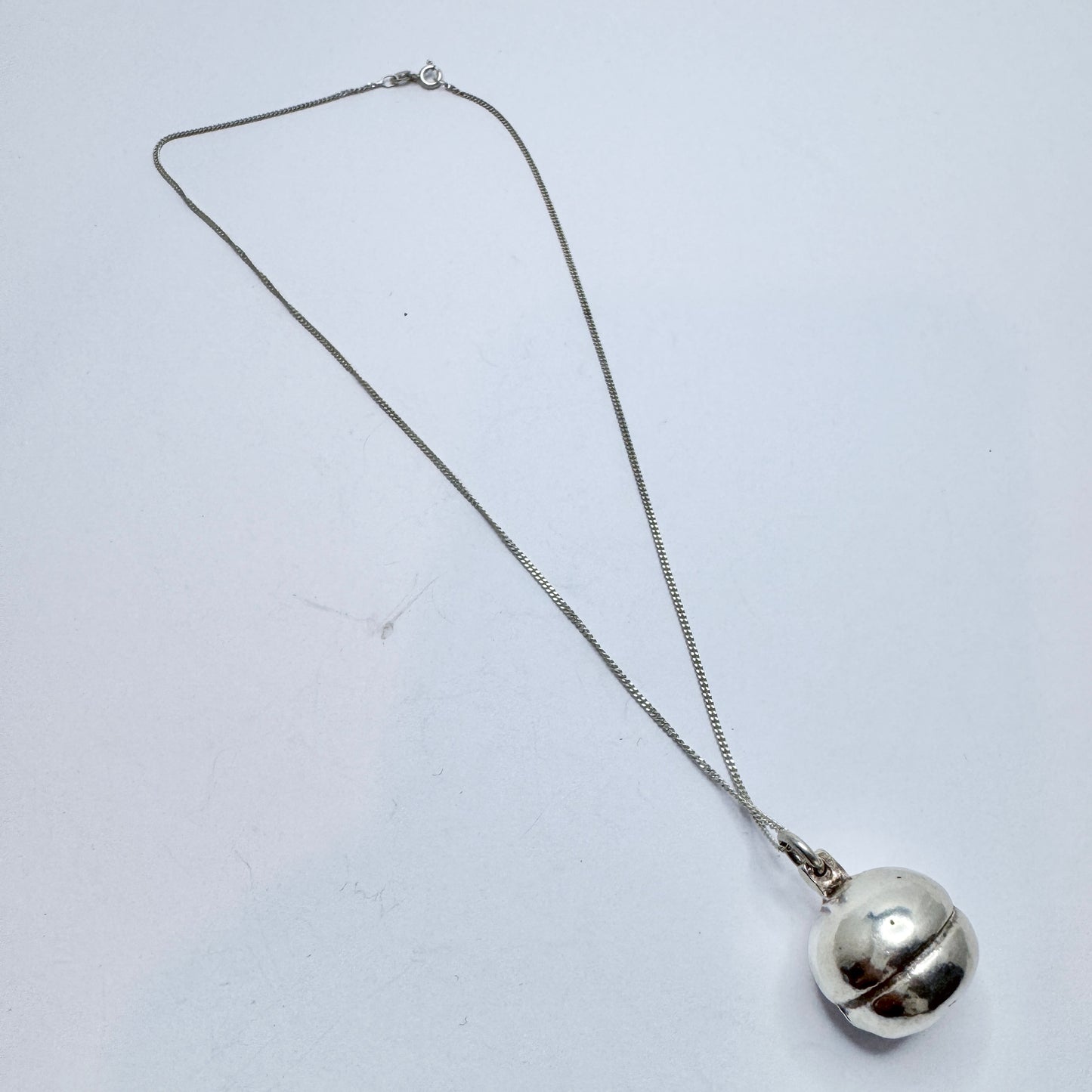 Theresia Hvorslev, Sweden. Vintage Sterling Silver Pendant Necklace. Design: Silverknappen