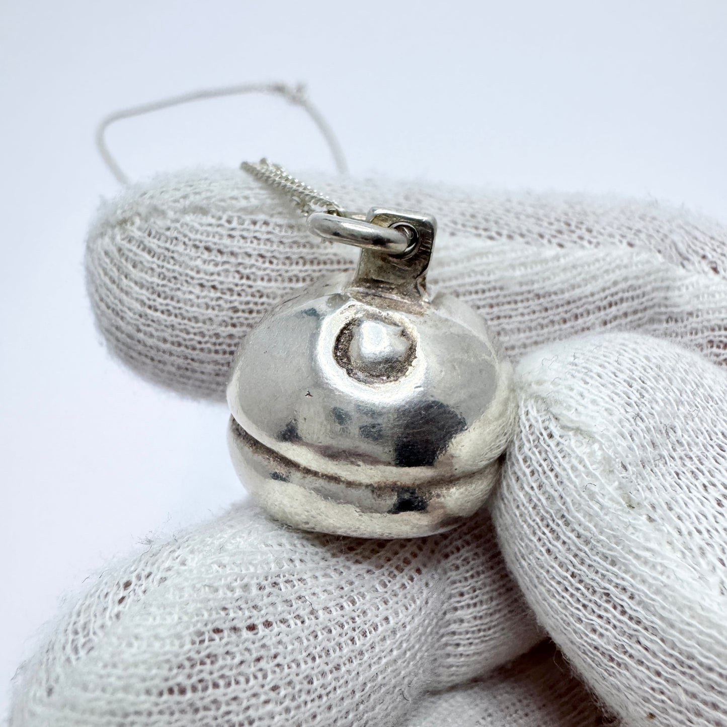 Theresia Hvorslev, Sweden. Vintage Sterling Silver Pendant Necklace. Design: Silverknappen