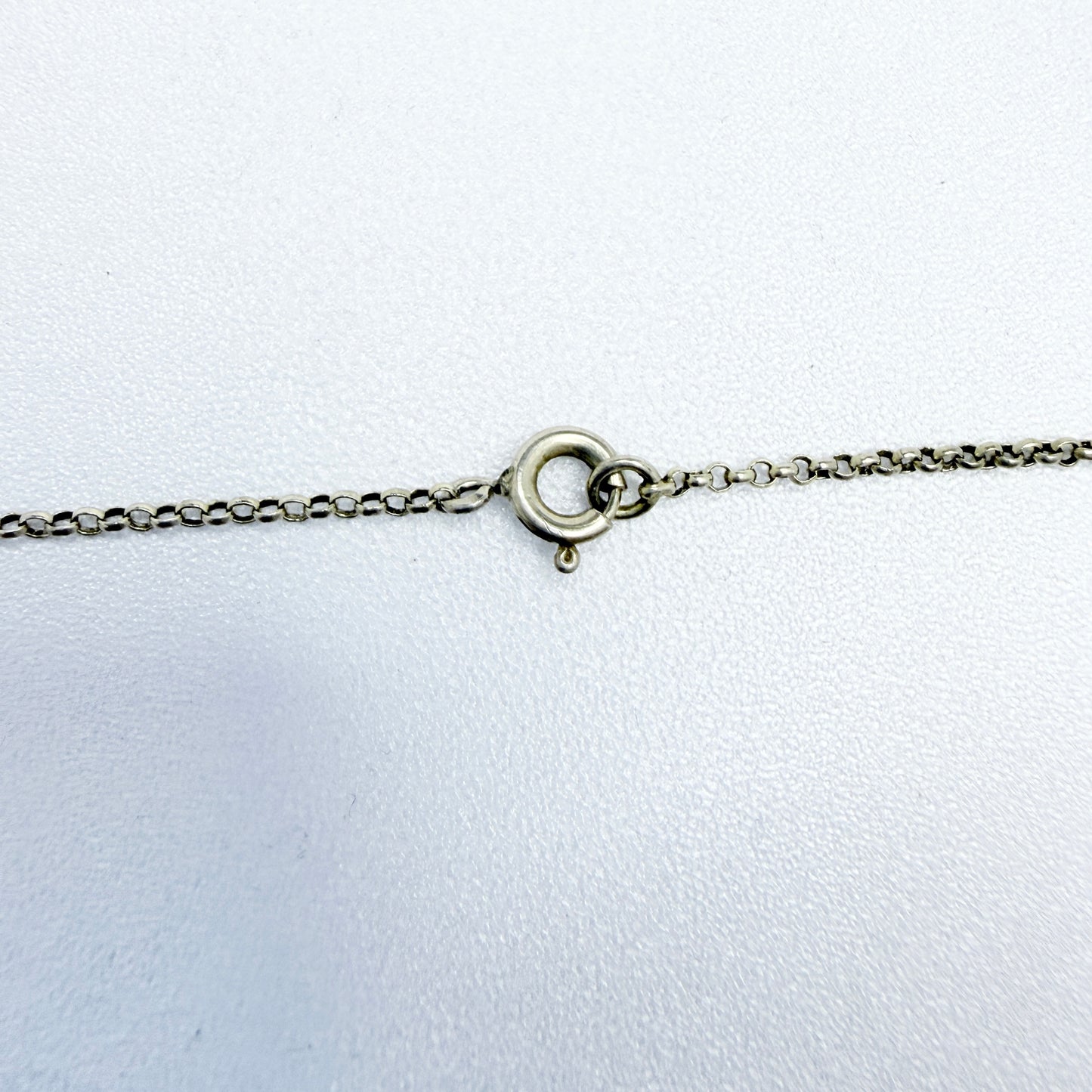 Aksel Holmsen, Norway 1930s. Vintage Art Deco Sterling Silver Enamel Necklace.