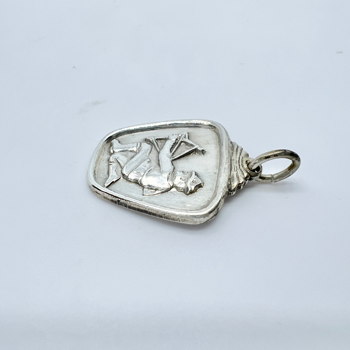 Alton, Sweden 1956. Sterling Silver Zodiac Sagittarius Charm Pendant.