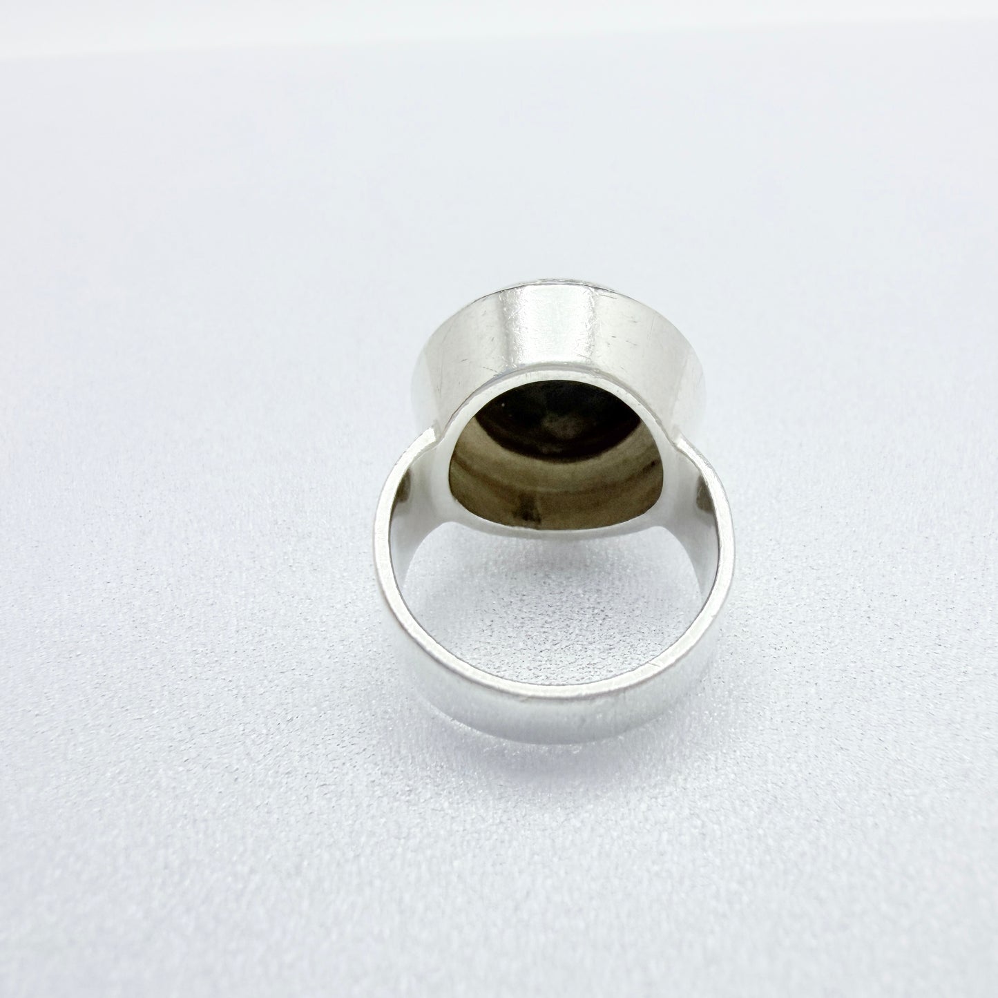 Lars Bostrand, Sweden 1966. Vintage Sterling Silver Local Rock Hardstone Ring.