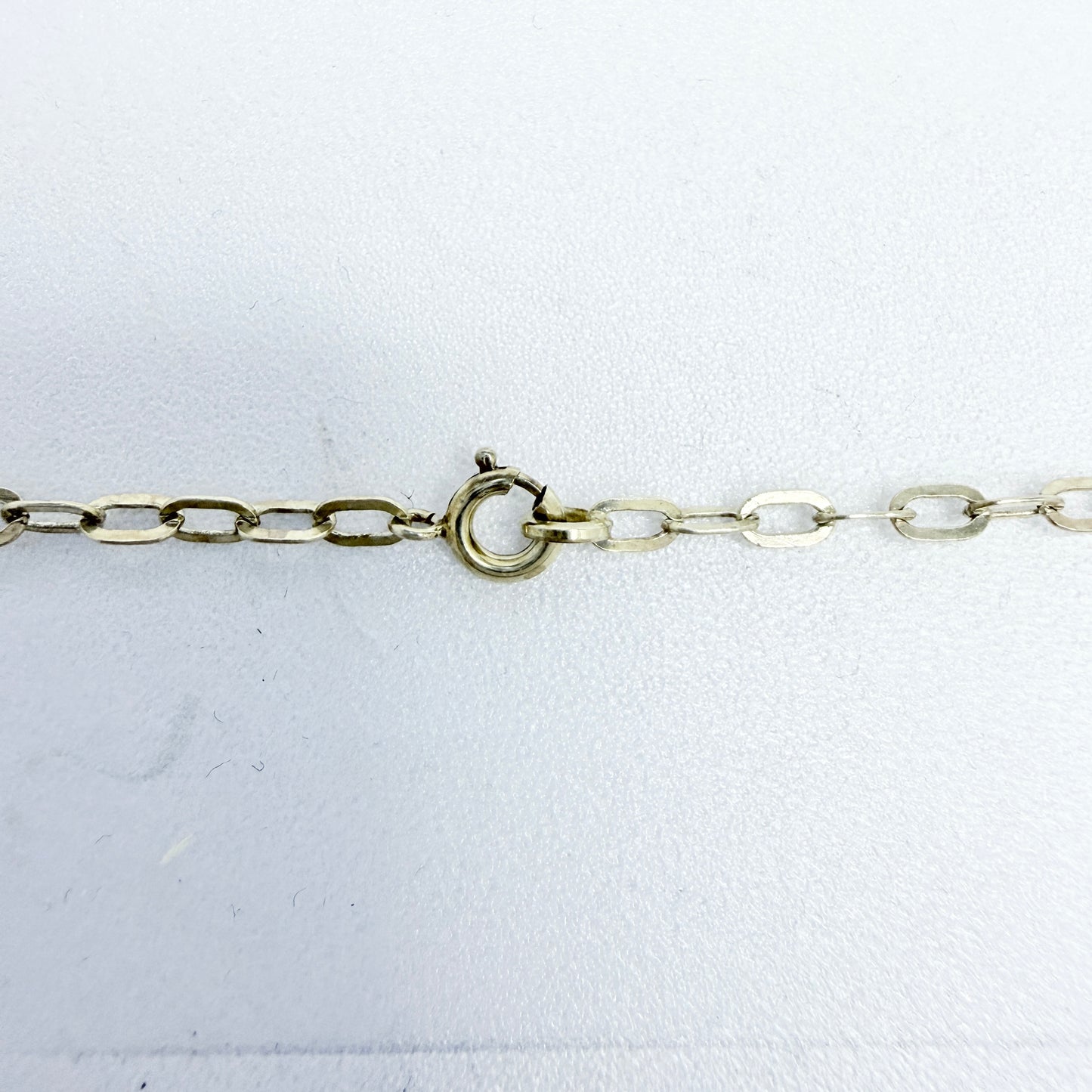 Atlejé Eng, Sweden year 1960. Vintage Solid Silver Porphyry Pendant Long Chain Necklace.