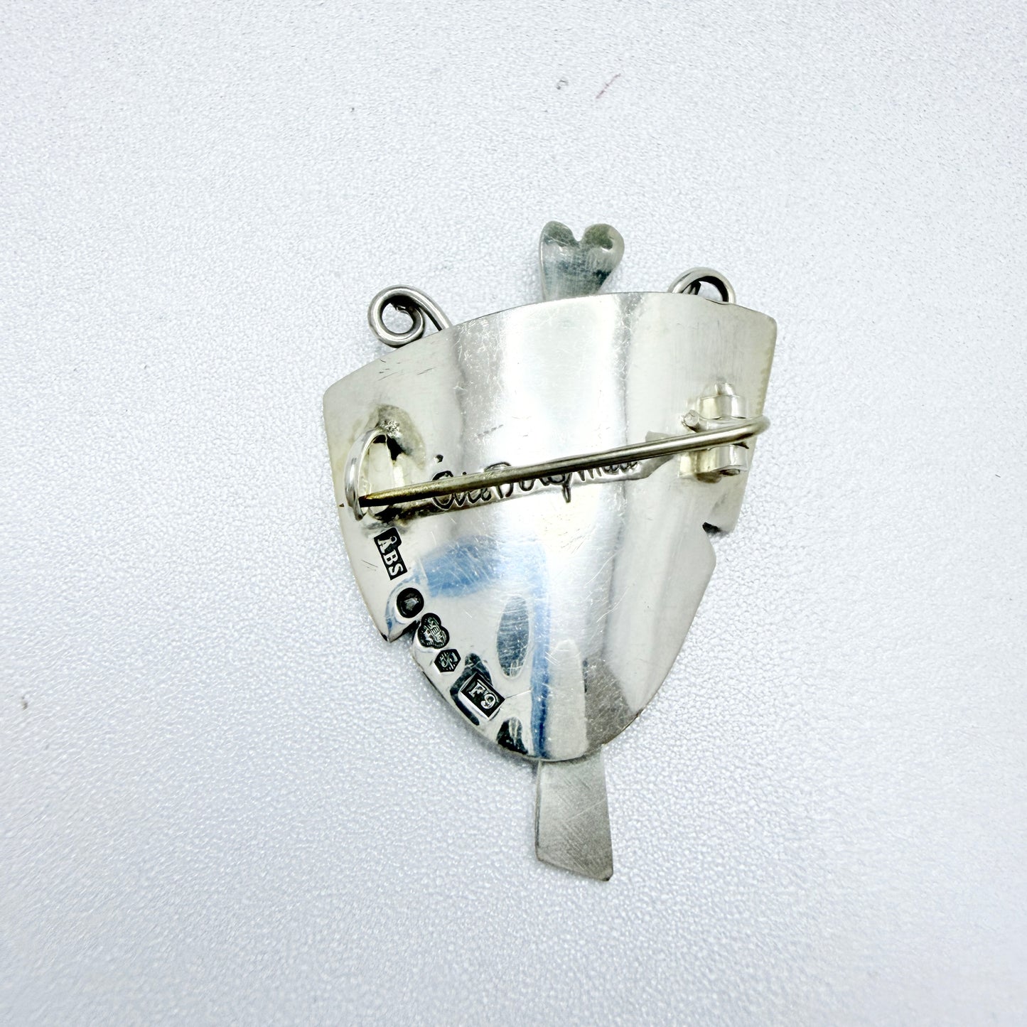 Åke Bergman Sweden 1965. Vintage Sterling Silver Modernist Butterfly Brooch. Signed.