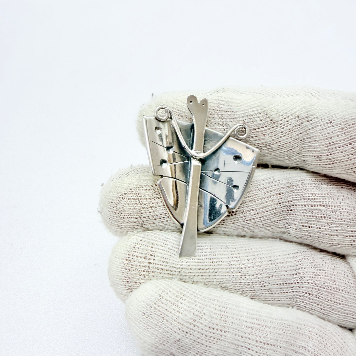 Åke Bergman Sweden 1965. Vintage Sterling Silver Modernist Butterfly Brooch. Signed.