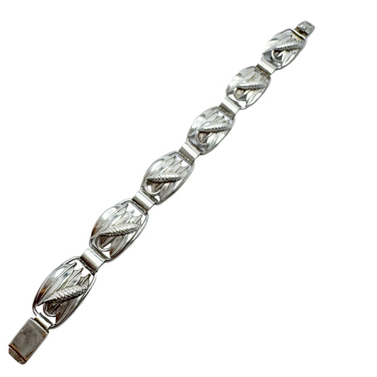 Pinco, Stockholm, Sweden 1955. Vintage Solid Silver Bracelet.