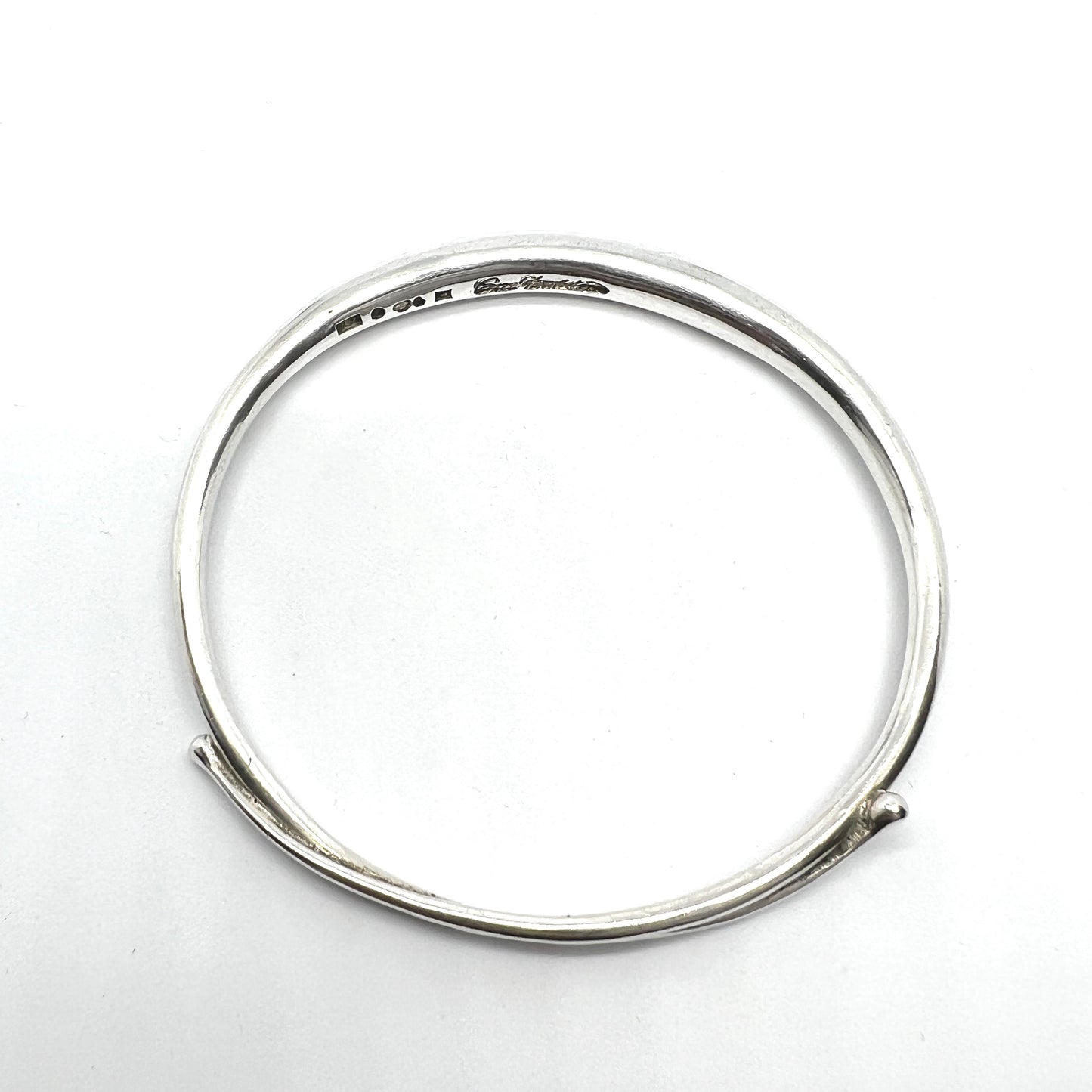 Ove Bohlin, Sweden 1960 Signed Sterling Silver Bangle Bracelet.