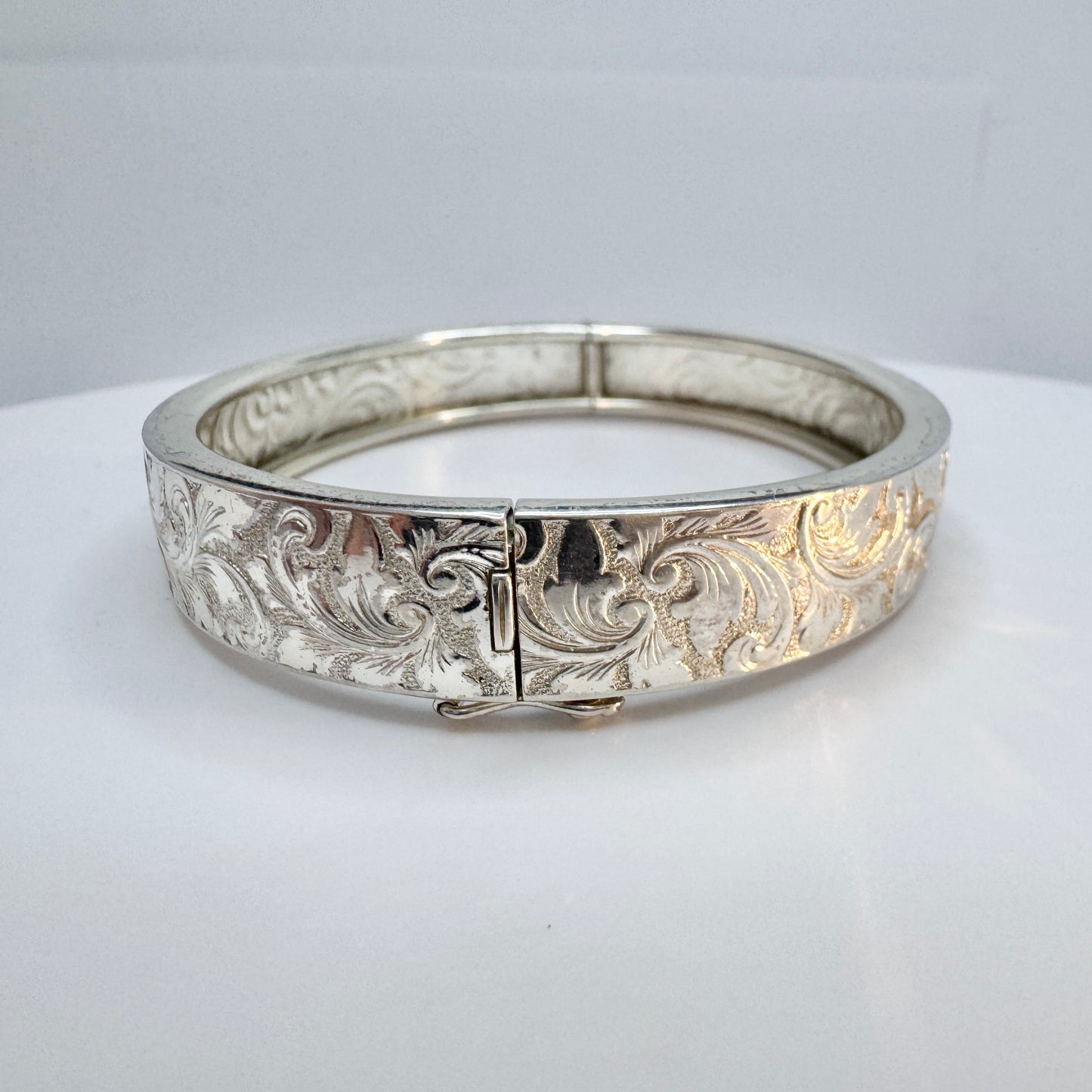 Friedrich Speidel, Germany c 1950s. Vintage Solid Silver Bangle Bracelet.