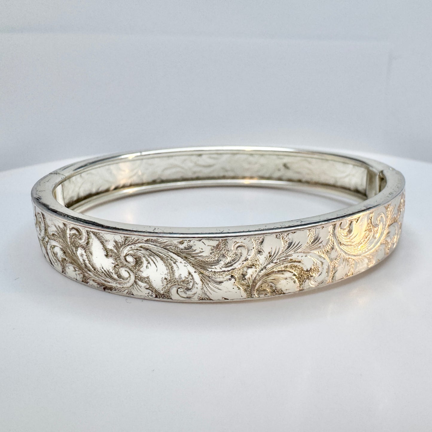 Friedrich Speidel, Germany c 1950s. Vintage Solid Silver Bangle Bracelet.