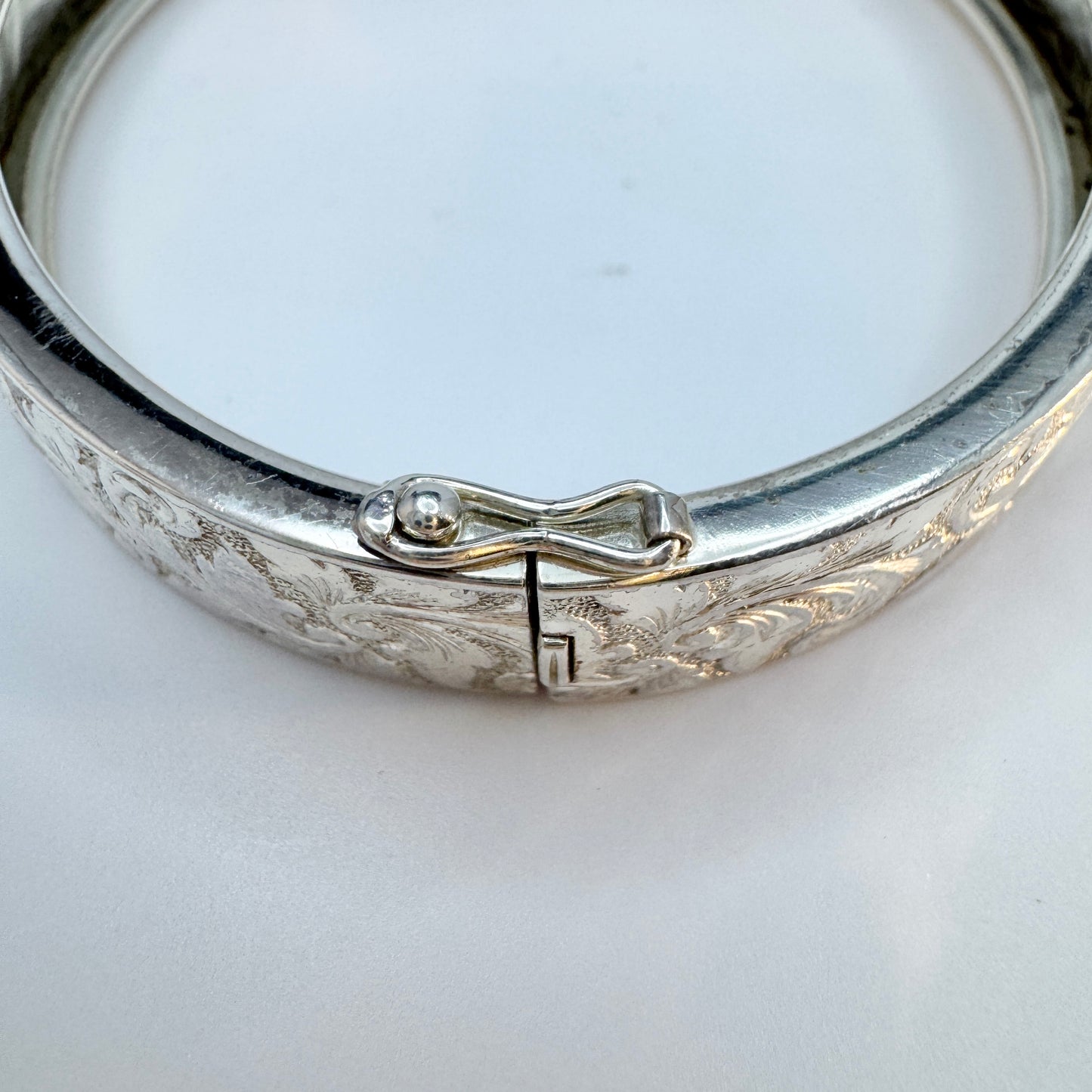 Friedrich Speidel, Germany c 1950s. Vintage Solid Silver Bangle Bracelet.