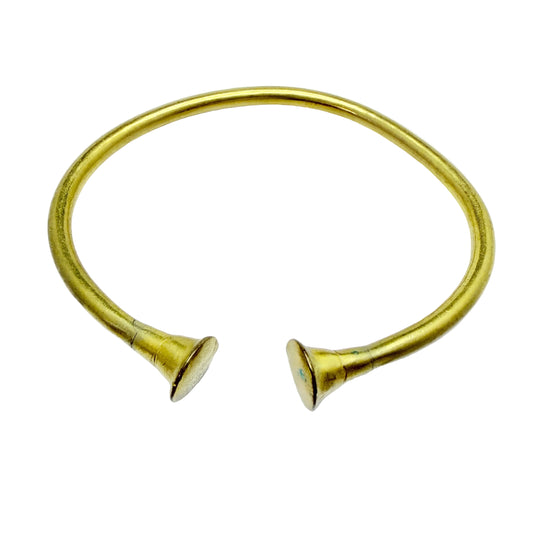 Vintage Gilt Metal Bronze Age Copy Bangle Bracelet.