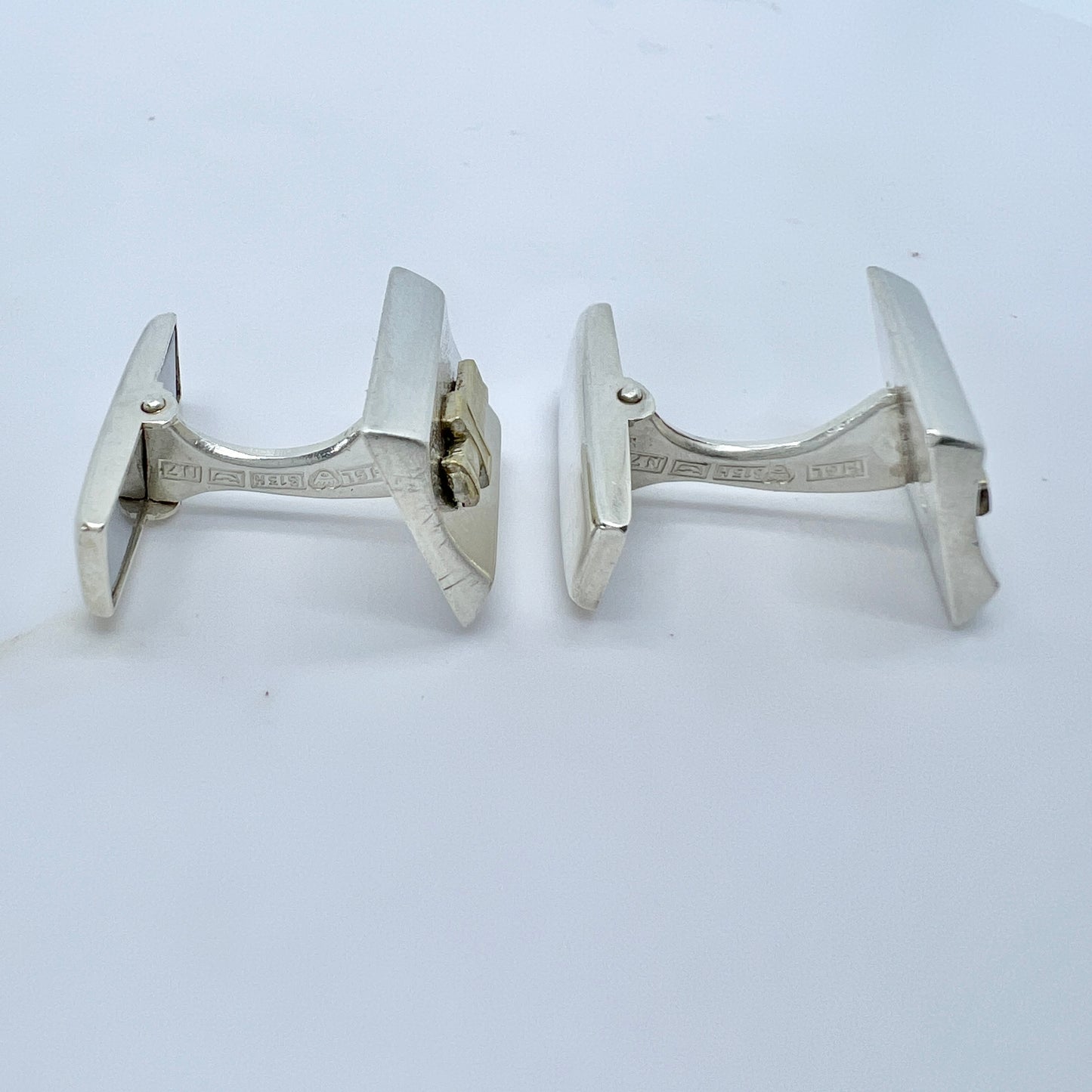 Holger Lindström, Finland 1966. Vintage Solid Silver Military Cufflinks.