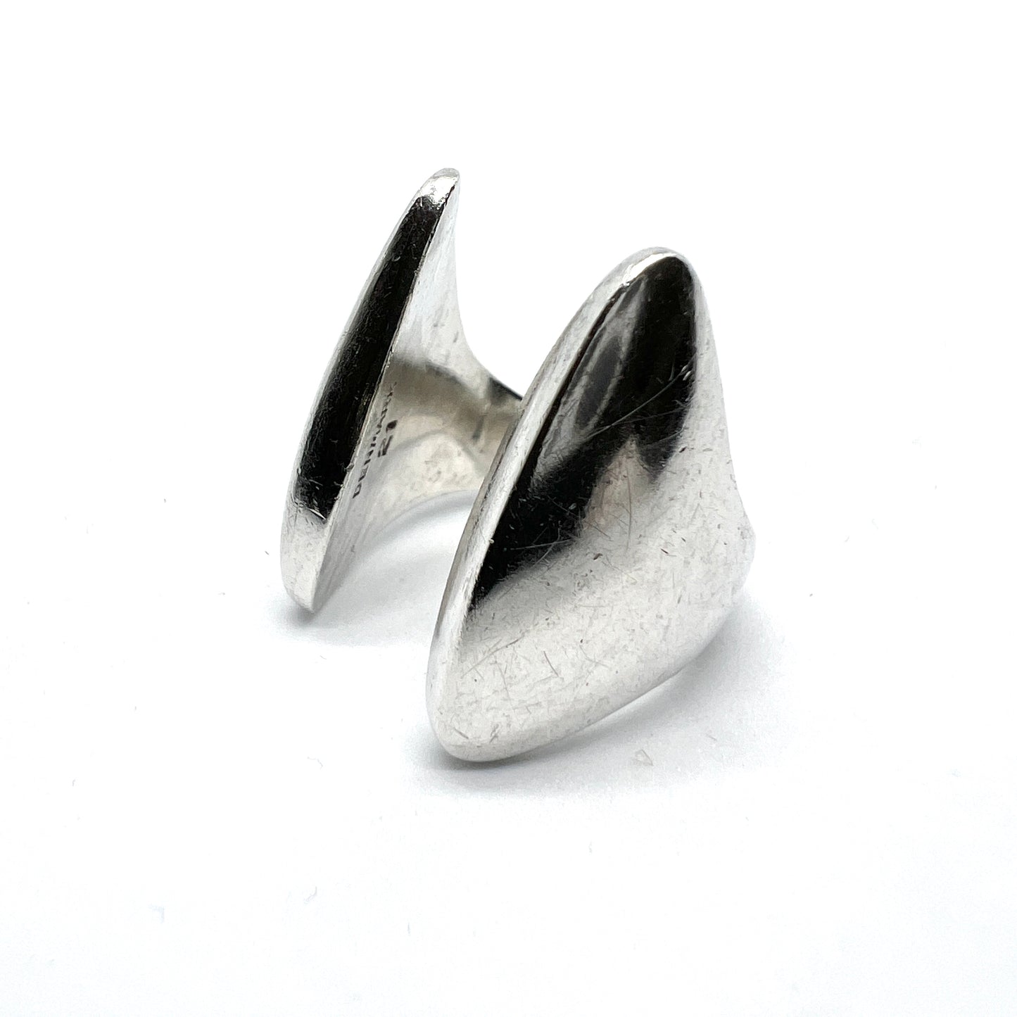 Bent Gabrielsen for Hans Hansen Denmark 1960s Sterling Silver Ring. Design no 21.