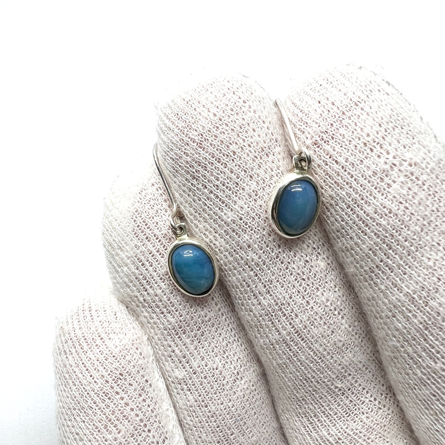 Ove Nordström, Sweden 1960-70s. Sterling Silver Bergslagen-stone Earrings.