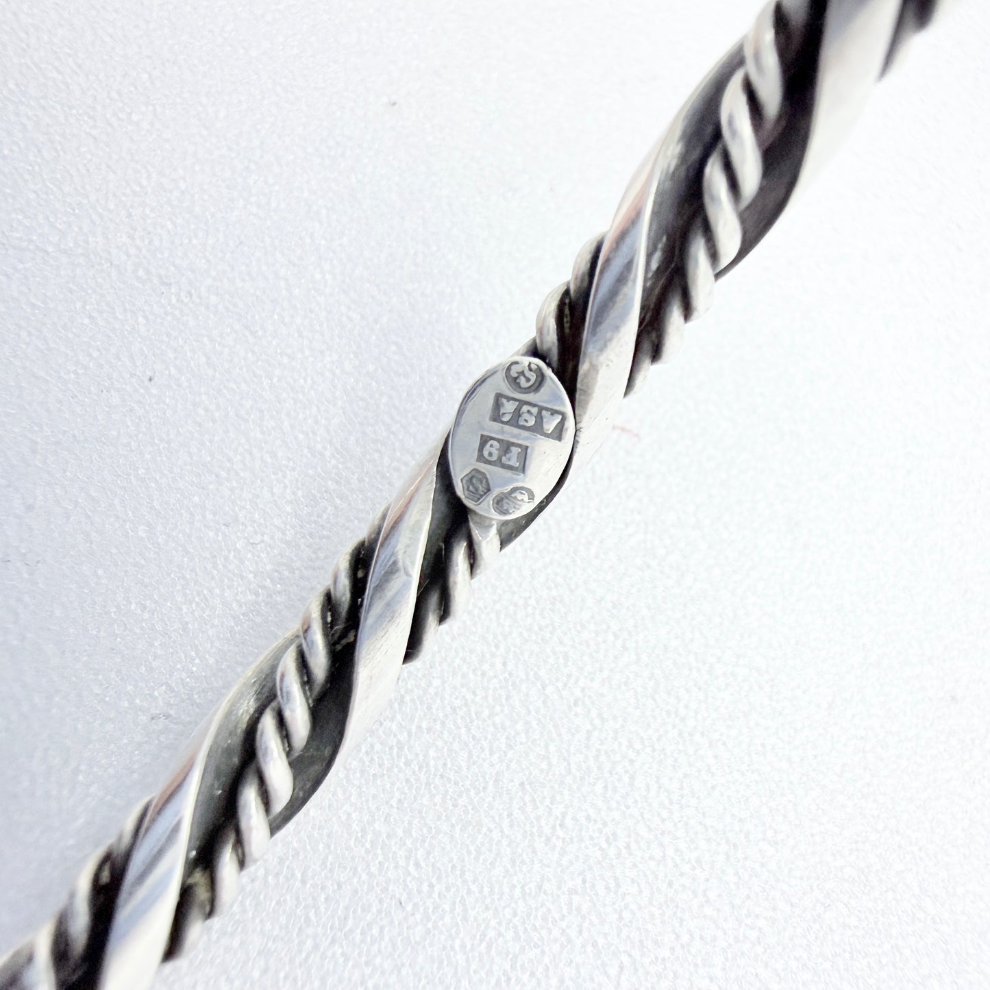 Asa-Silver Tage Linde, Sweden 1956. Vintage Sterling Silver Bangle Bracelet.