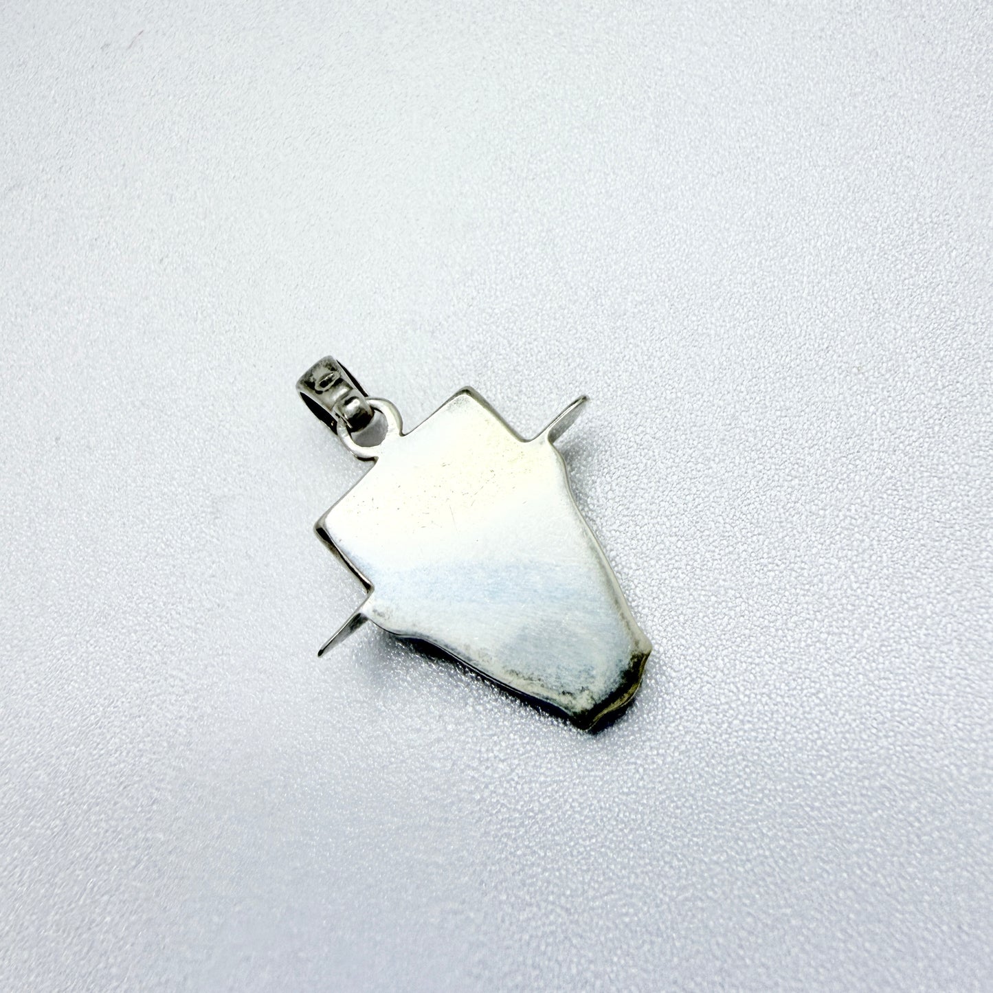 Vintage Sterling Silver Amber Novelty Pendant.