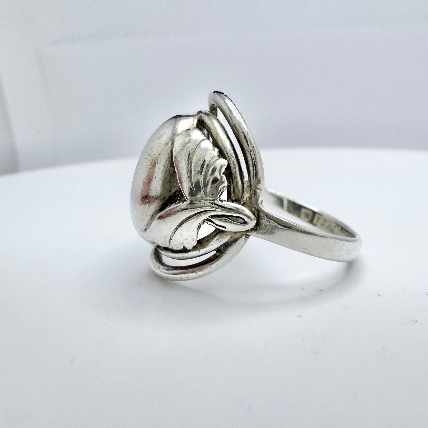 Gussi, Sweden 1955. Vintage Sterling Silver Ring.