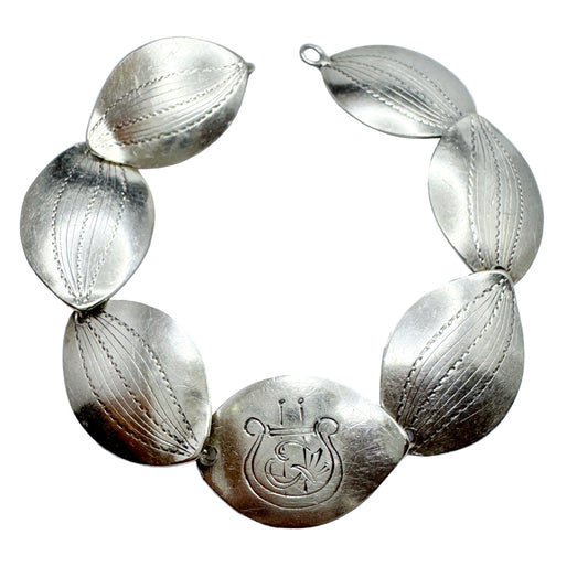 Acke Tötterman, Sweden 1955. Vintage Mid-Century Sterling Silver Bracelet.