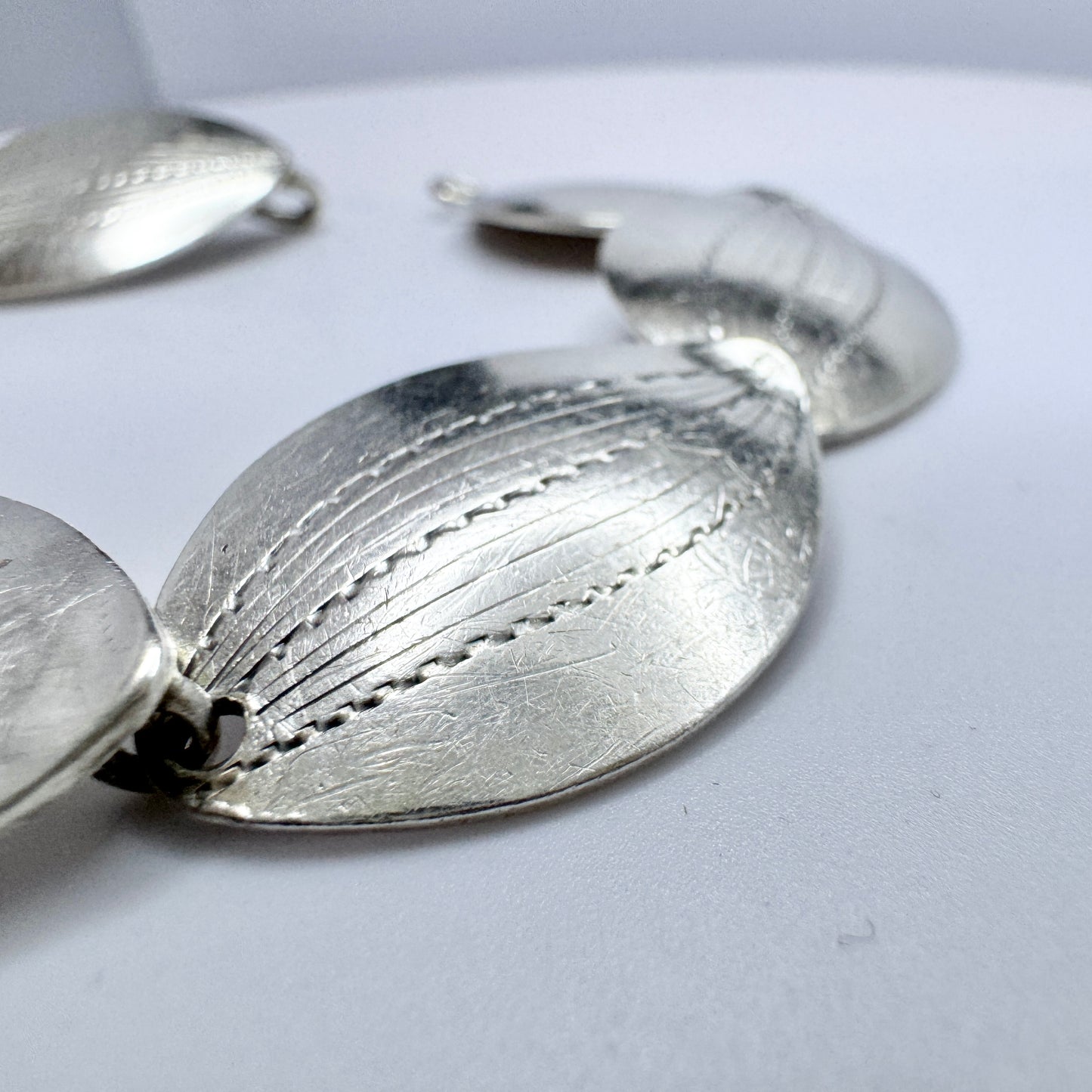 Acke Tötterman, Sweden 1955. Vintage Mid-Century Sterling Silver Bracelet.