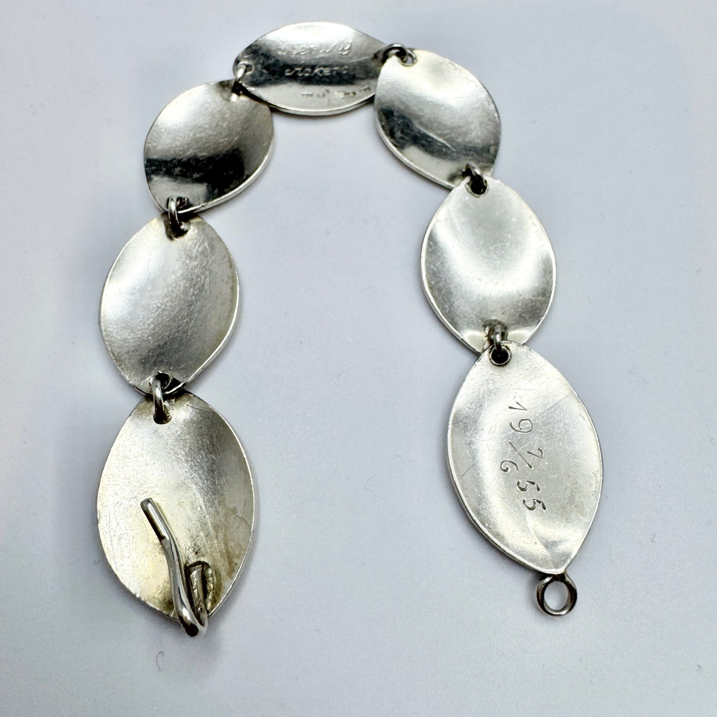 Acke Tötterman, Sweden 1955. Vintage Mid-Century Sterling Silver Bracelet.