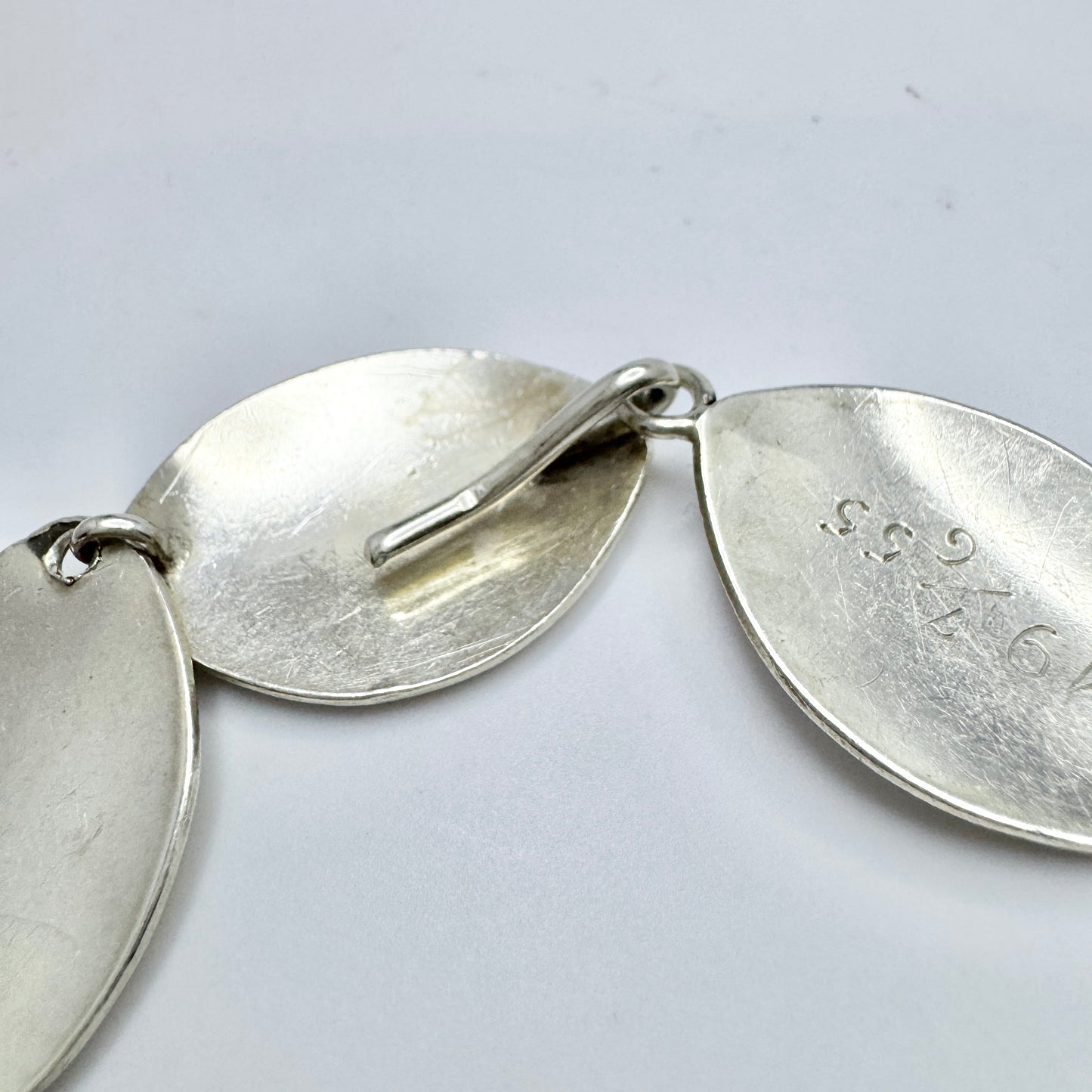 Acke Tötterman, Sweden 1955. Vintage Mid-Century Sterling Silver Bracelet.