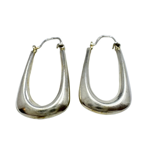 Denmark / Norway 1960-70s. Vintage Solid Silver Earrings.