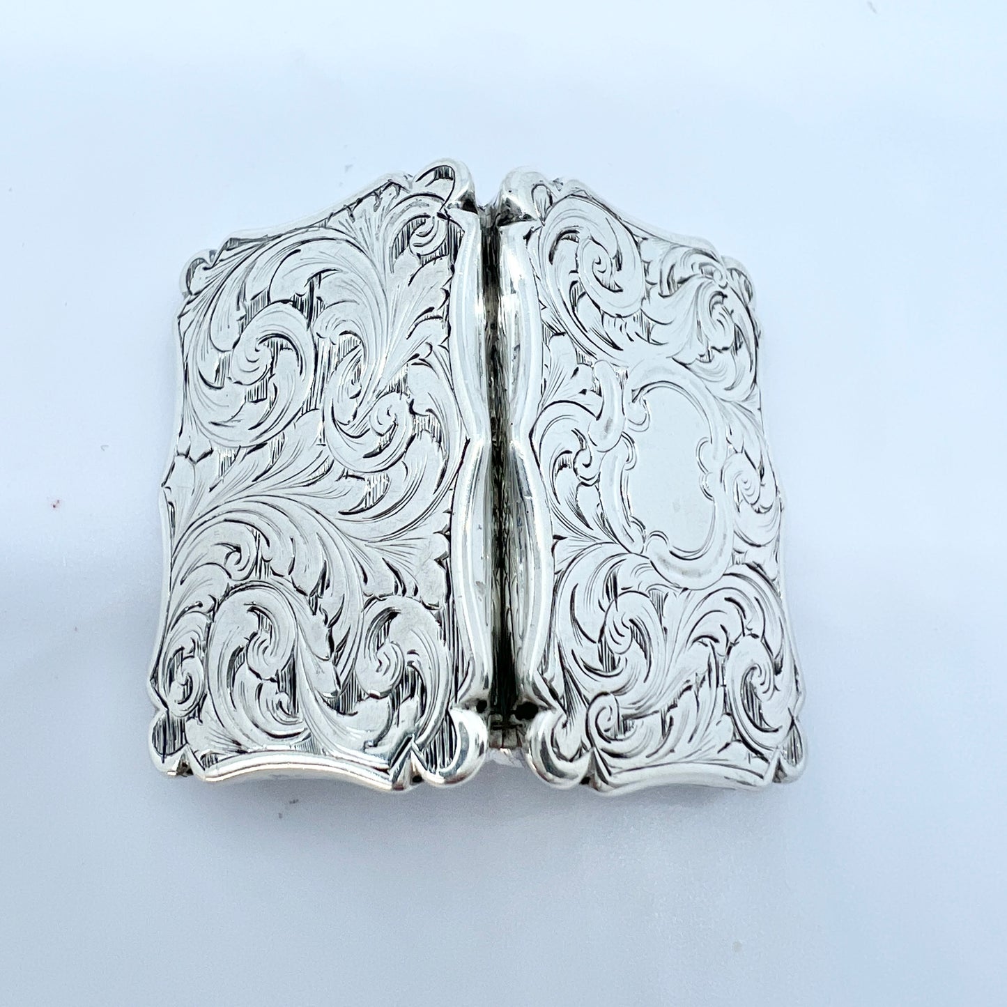 Nathaniel Mills Birmingham 1852. Antique Sterling Silver Vinaigrette Box.