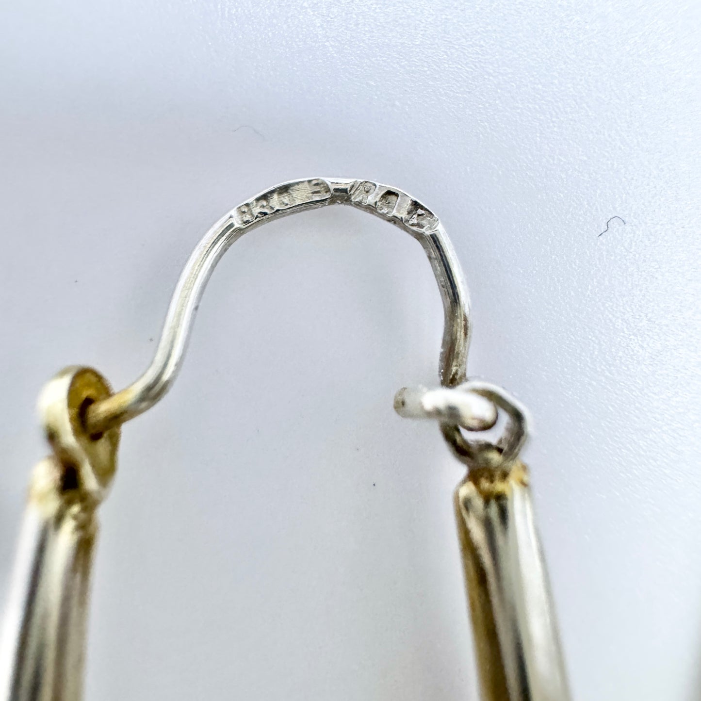 Denmark / Norway 1960-70s. Vintage Solid Silver Earrings.