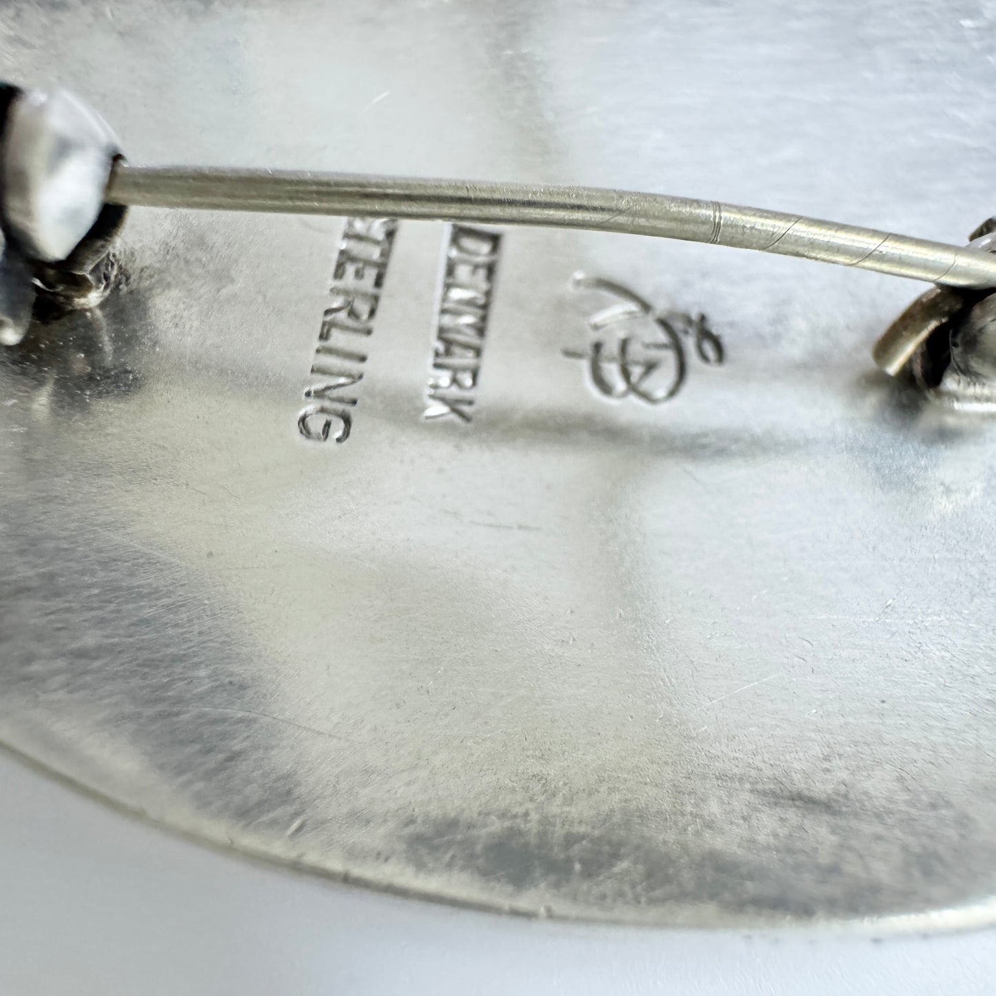 Denmark c 1960s. Vintage Sterling Silver Enamel Brooch.