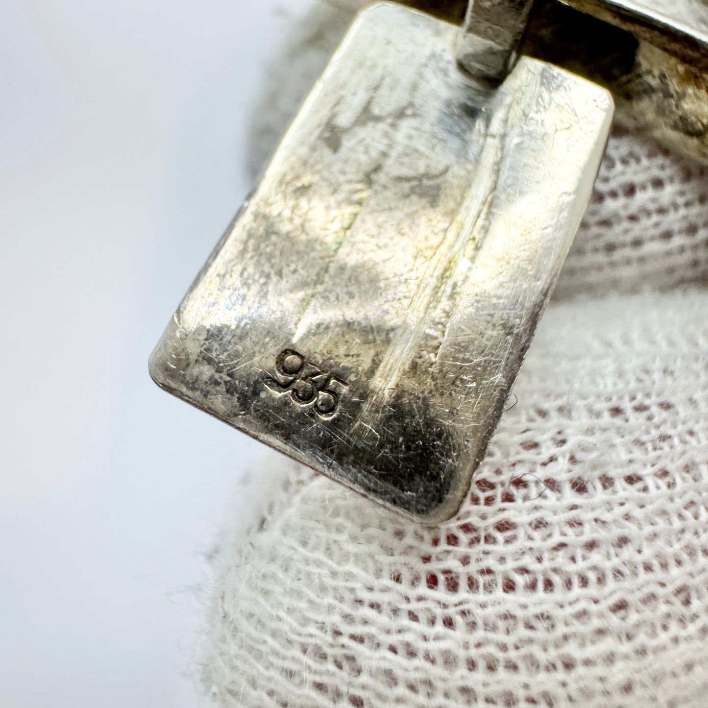 Early to Mid 1900s. Sterling 935 Silver Bold Bracelet.