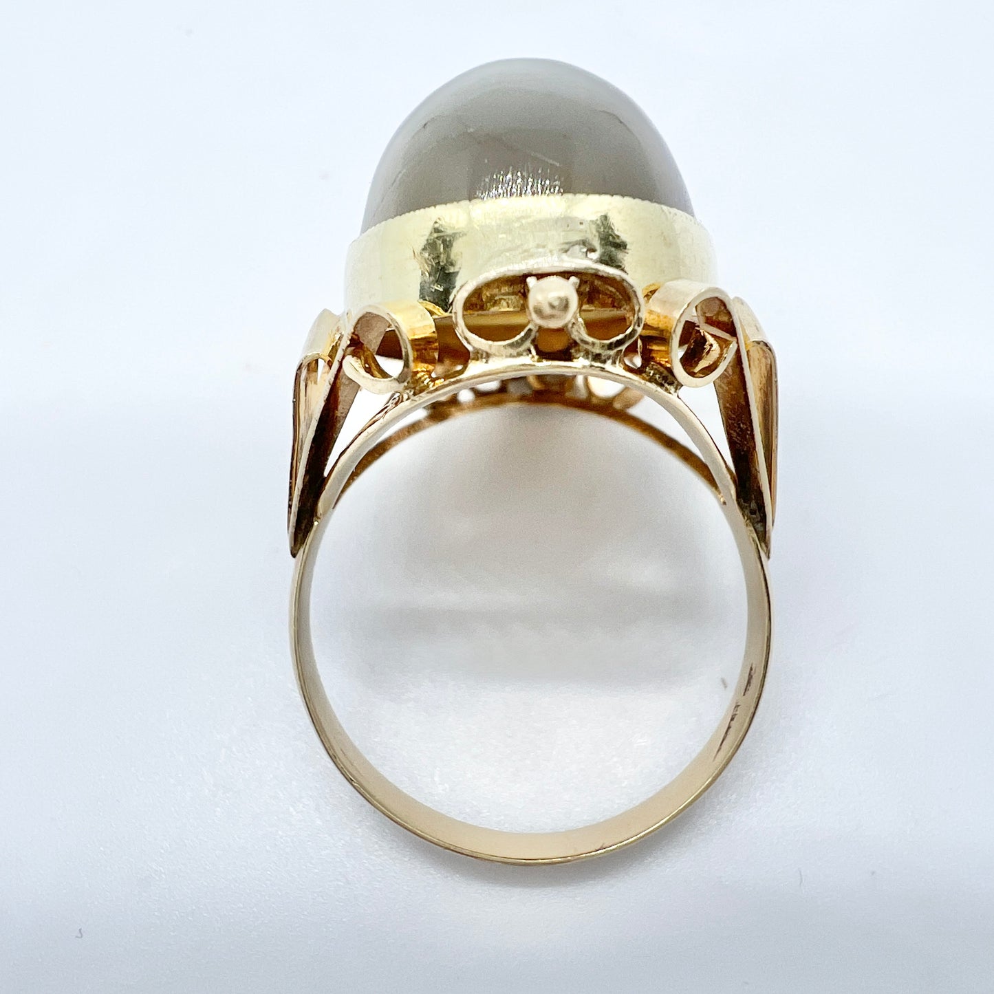 Vintage 14k Gold Banded Agate Ring