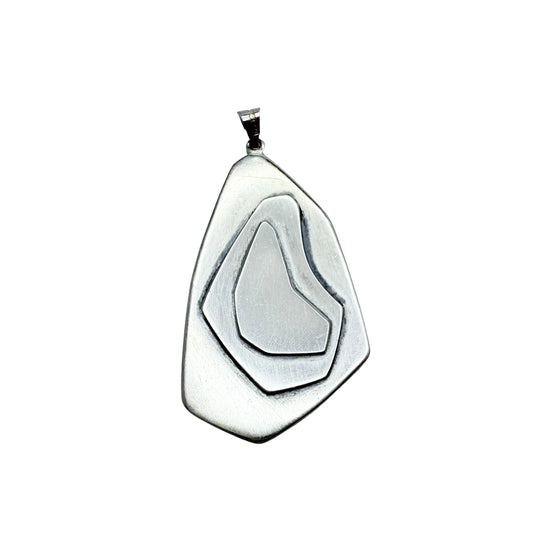 R Fridström, Sweden 1955. Vintage Mid-century Sterling Silver Pendant. Signed.