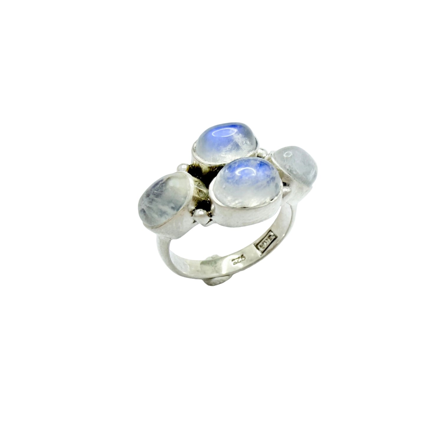 Guldfynd, Sweden. Vintage Sterling Silver Rainbow Moonstone Ring.