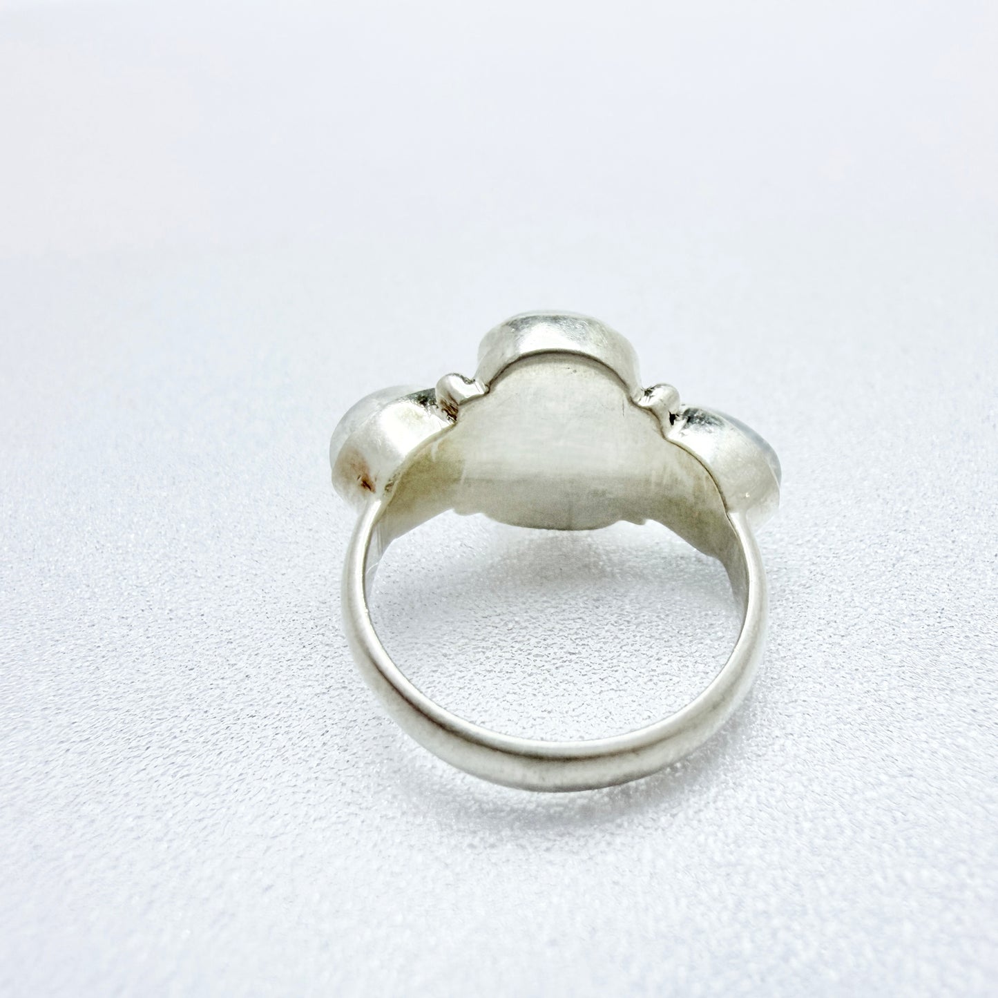 Guldfynd, Sweden. Vintage Sterling Silver Rainbow Moonstone Ring.