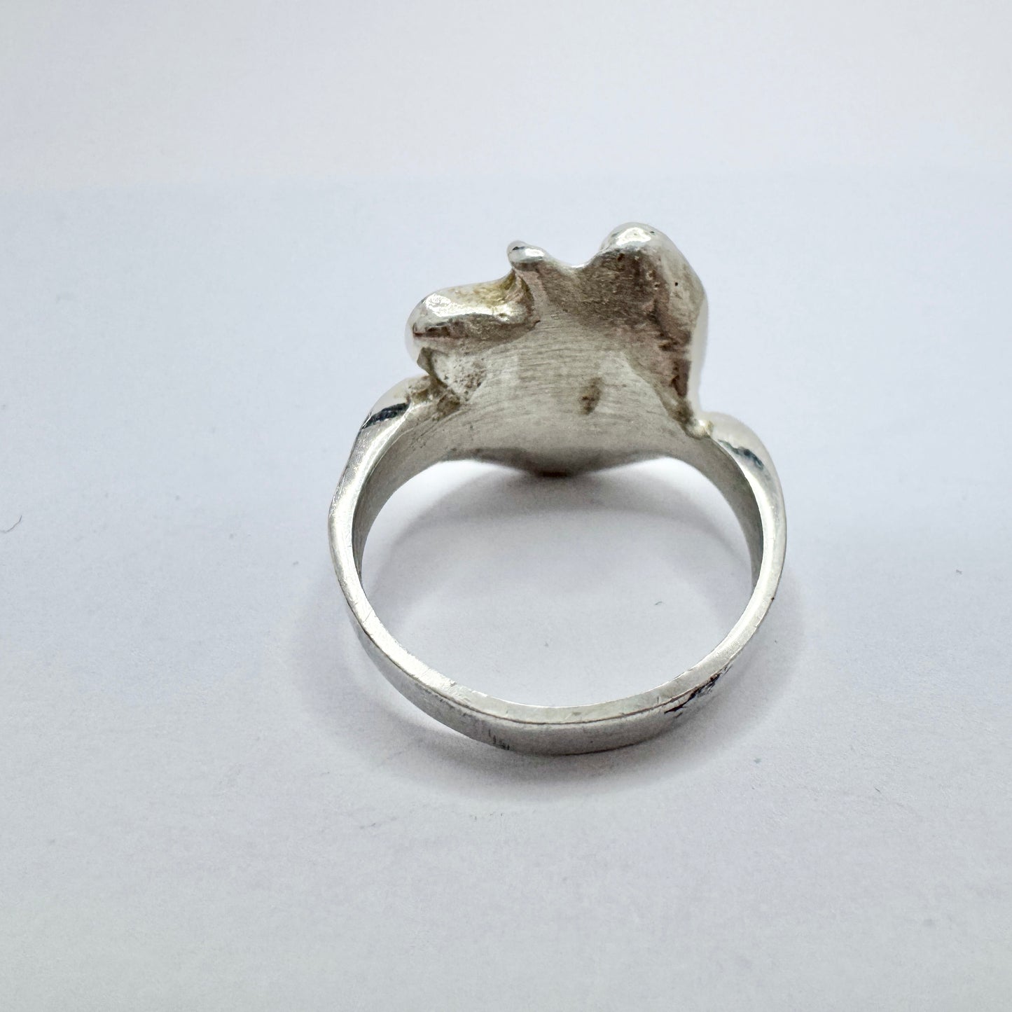 Finland. Vintage Sterling Silver Cultured Pearl Ring.