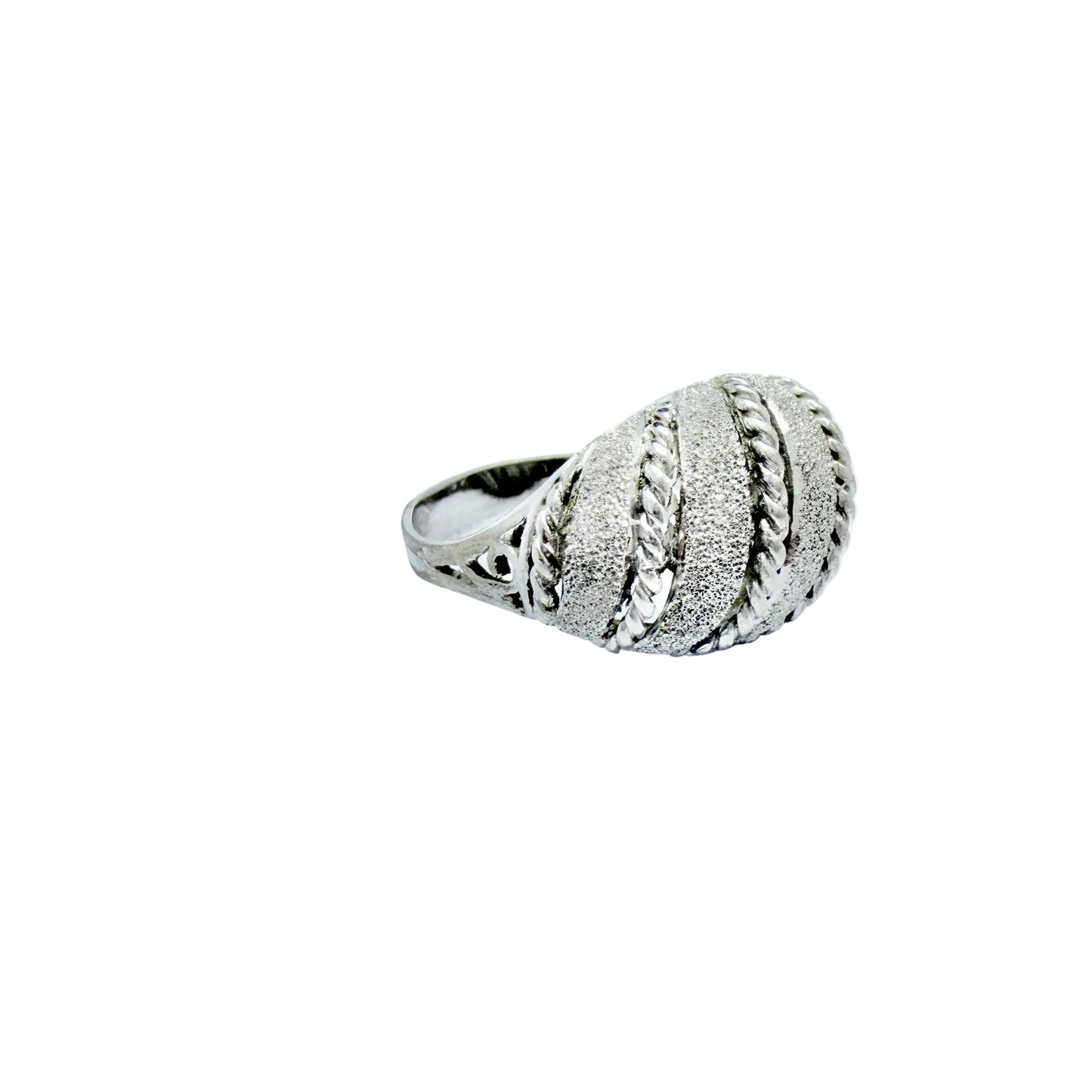 Denmark. Vintage Solid Silver Dome Ring