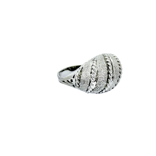 Denmark. Vintage Solid Silver Dome Ring