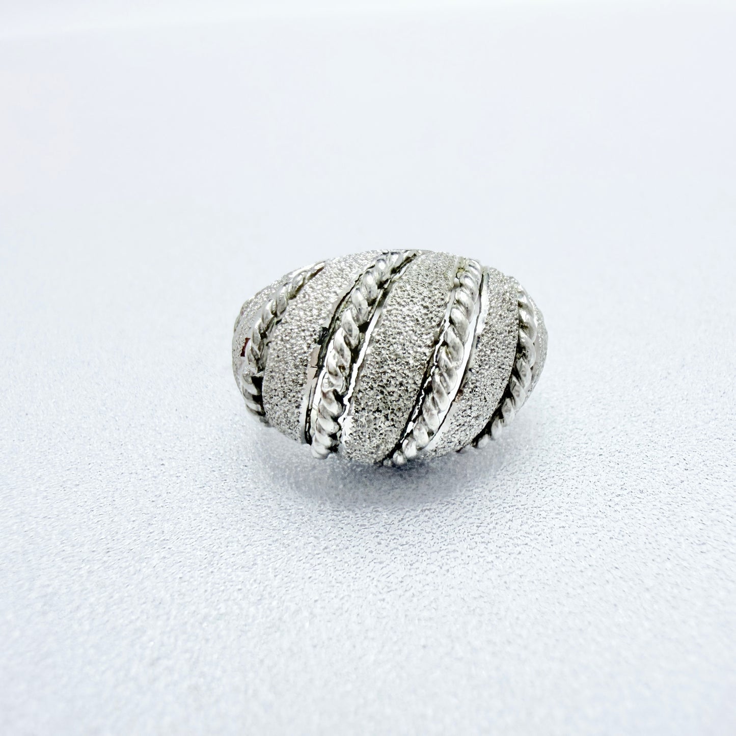 Denmark. Vintage Solid Silver Dome Ring