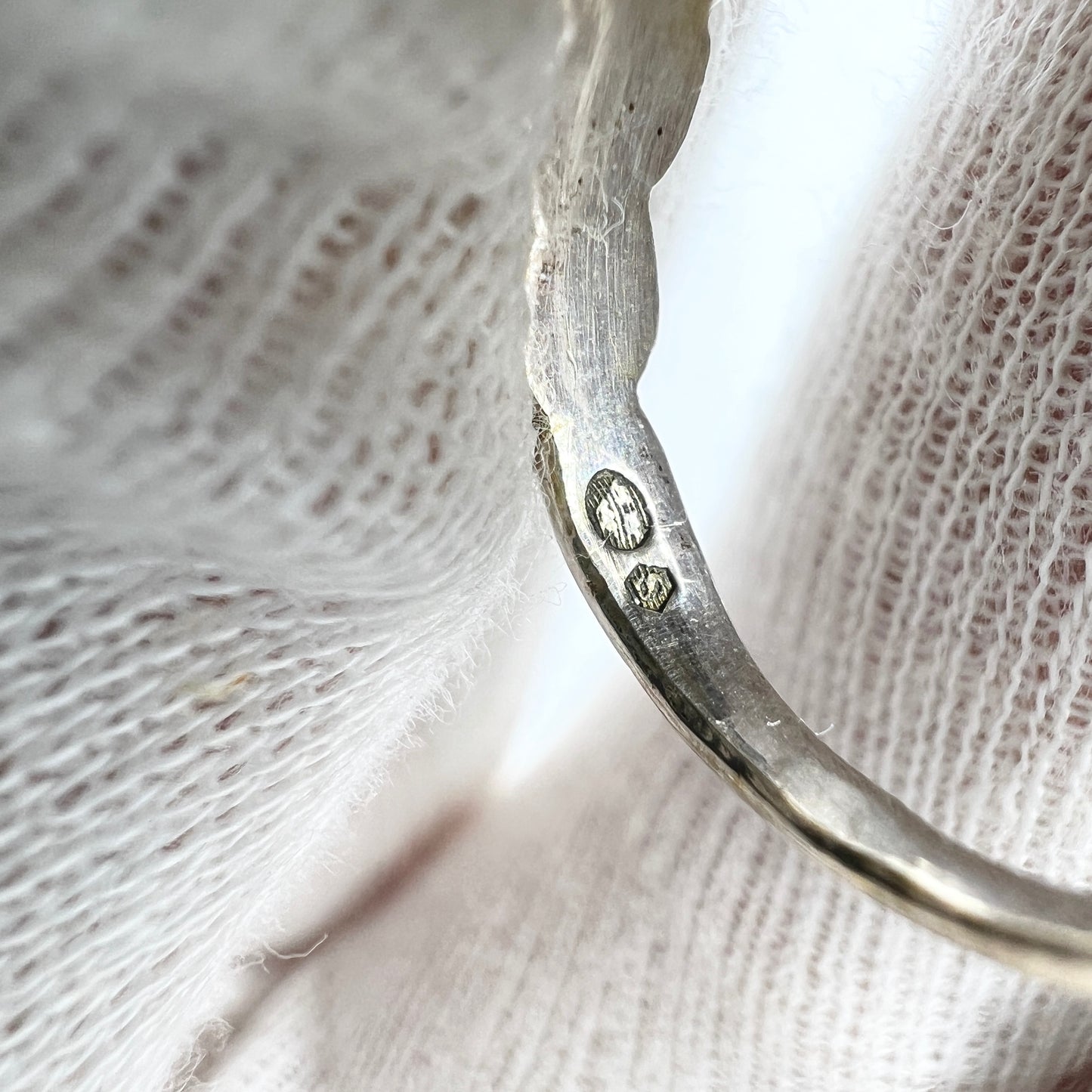 Early 1900s Austro-Hungarian Silver Enamel Ring. Makers Mark.